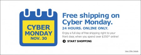 IKEA Cyber Monday - Free Shipping on Online Orders (Nov 30)