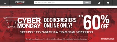 Sport Chek Cyber Monday Sale - Up to 60 Off Doorcraher Deals + Free Shipping on All Orders (Nov 30 - Dec 2)