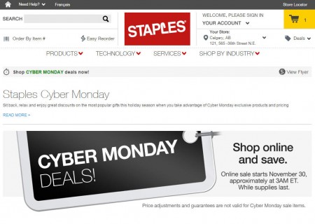 Staples Cyber Monday Deals (Nov 30)