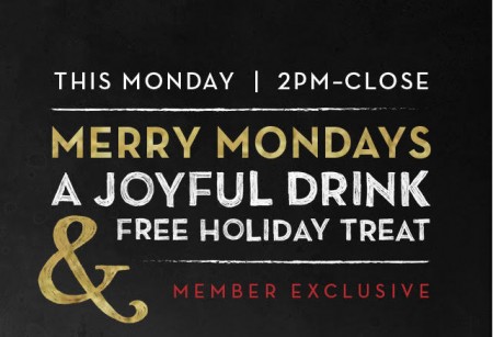 Starbucks Merry Mondays - Sepcial Holiday Offers Every Monday Afternoon (Nov 16 - Dec 7)