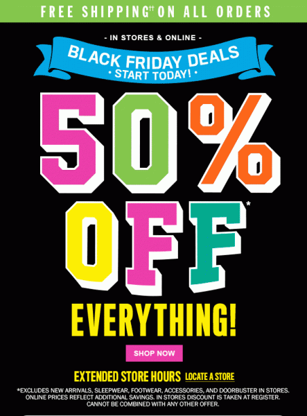 The Children's Place Black Friday Deals - 50 Off Everything + Free Shipping Every Order (Nov 25-27)