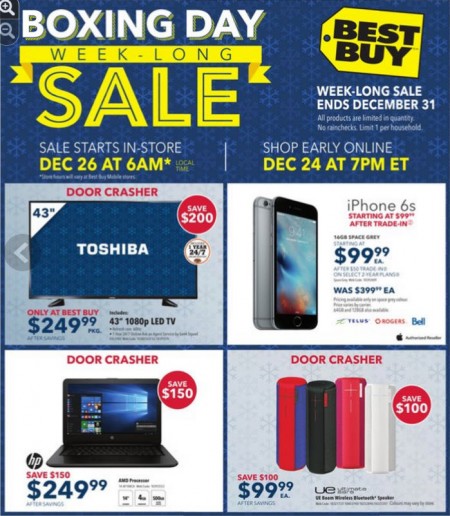 Best Buy Sneak Peek at Boxing Day Sale Flyer (Dec 24-31)