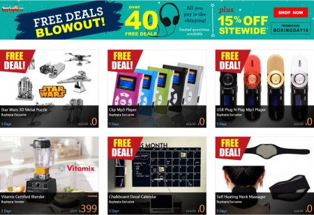 Buytopia.ca Free Deals Blowout + 15 Off Sitewide Promo Code