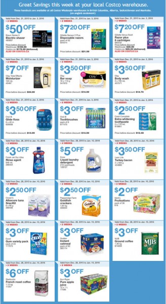 Costco Weekly Handout Instant Savings Coupons West A (Dec 28 - Jan 3)