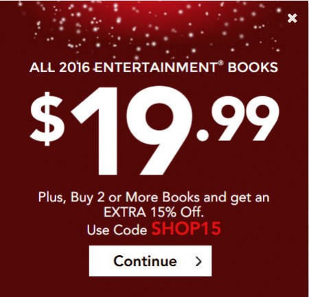 Entertainment Book - All Coupon Books only $19 + Free Shipping (Save up to 62 Off)