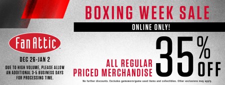 Flames FanAttic Boxing Week Sale - 35 Off All Regular Priced Merchandise (Dec 26 - Jan 2)