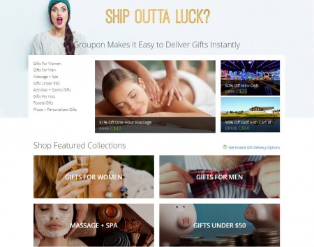 GROUPON Ship Outta Luck - Groupon Delivers Gifts Instantly (Dec 24)