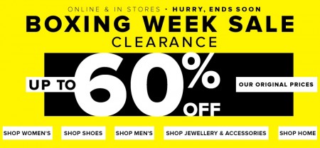 Hudson's Bay Boxing Week Sale Clearance - Save up to 60 Off