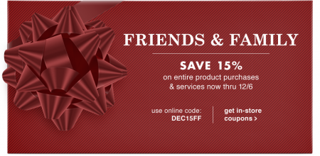 PetSmart Friends & Family Event - 15 Off Entire Product Purchase & Services Coupon (Dec 3-6)