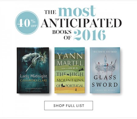 Chapters Indigo 40 Off the Most Anticipated Books of 2016