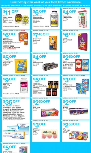 Costco Weekly Handout Instant Savings Coupons East (Jan 4-10)