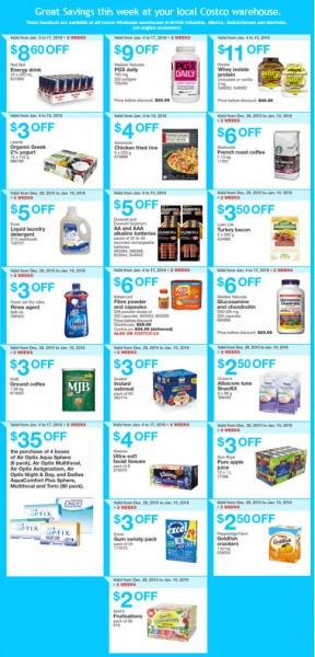 Costco Weekly Handout Instant Savings Coupons West (Jan 4-10)