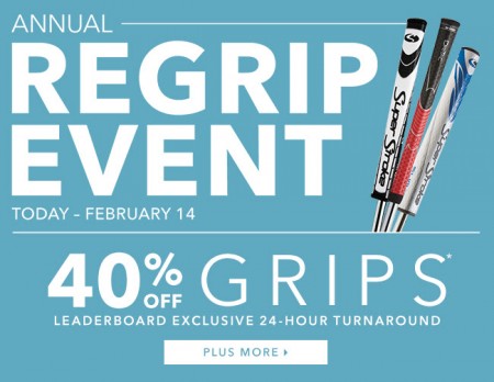 Golf Town Annual Regrip Event (Jan 14 - Feb 14)