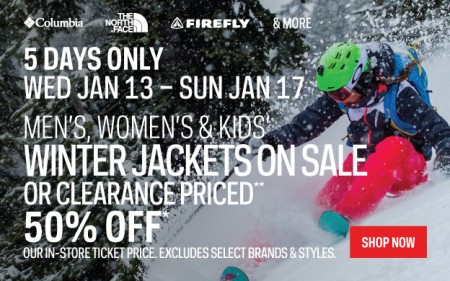 Sport Chek Winter Jackets on Sale on Clearance Priced (Jan 13-17)