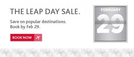 Air Canada The Leap Day Sale - Save on Popular Destinations (Book by Feb 29)