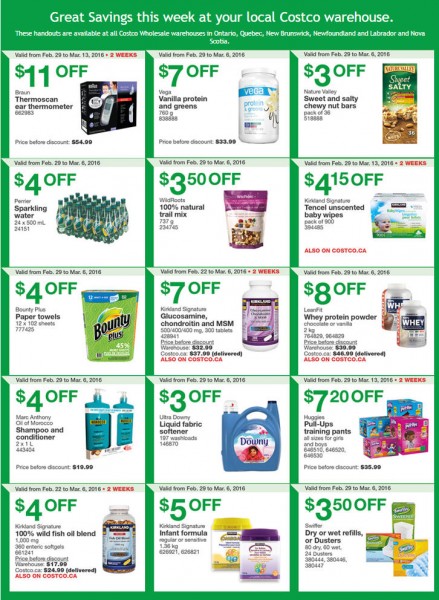 Costco Weekly Handout Instant Savings Coupons East (Feb 29- Mar 6)