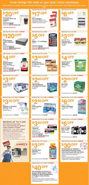 Costco Weekly Handout Instant Savings Coupons East (Feb 8-14)