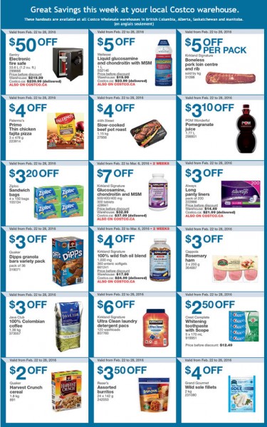 Costco Weekly Handout Instant Savings Coupons West (Feb 22-28)