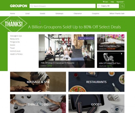 Groupon A Billion Groupons Sold! Save up to 80 Off Select Deals!