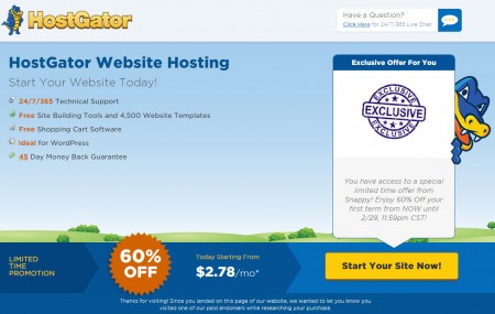 HostGatorExclusive Offer - 60 Off All Web Hosting Plans Promo Code (Feb 17-29)