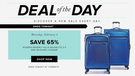 Hudson's Bay Deal of the Day - Save 65 Off Select Luggage (Feb 4)