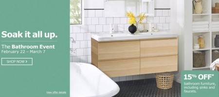 IKEA The Bathroom Event - 15 Off All Bathroom Furniture (Until Mar 7)