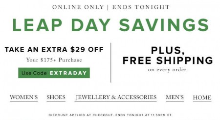 TheBay Leap Day Savings - Extra $29 Off $175 Purchase Code + Free Shipping Every Order (Feb 29)