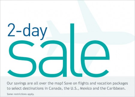 WestJet 2-Day Seat Sale (Feb 23-24)