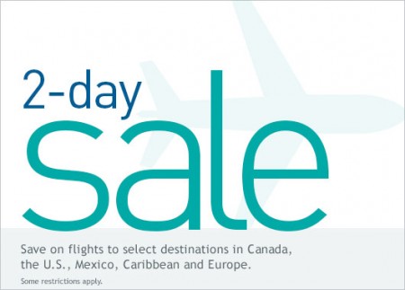 WestJet 2-Day Seat Sale (Feb 3-4)