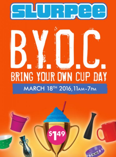 7-Eleven Bring Your Own Cup Day - $1.49 for Any Cup Slurpee (Mar 18)