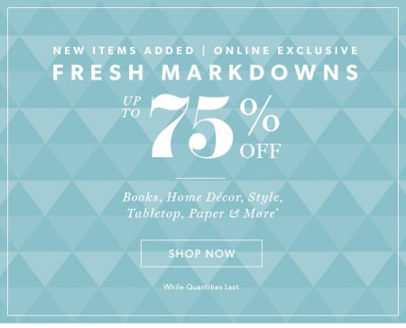 Chapters Indigo Fresh Markdowns up to 75 Off!