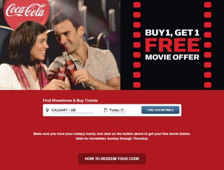 Cineplex Buy 1, Get 1 Free Movie Offer with Coca-Cola Product (Until June 30)