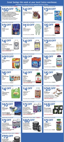 Costco Weekly Handout Instant Savings Coupons Quebec (Mar 14-20)