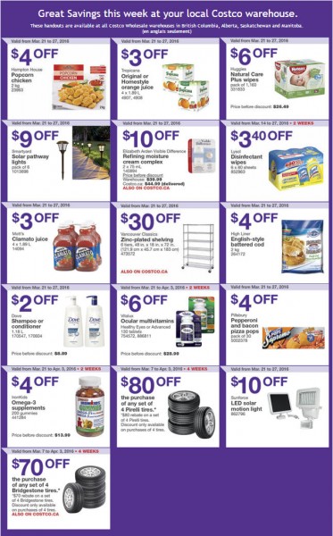 Costco Weekly Handout Instant Savings Coupons West (Mar 21-27)