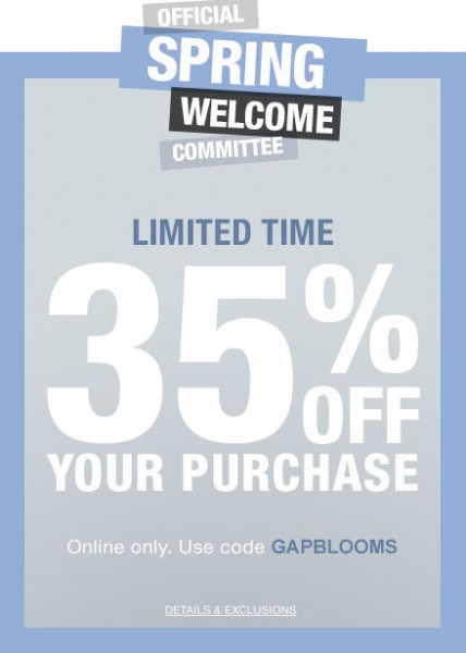 GAP 35 Off Your Purchase Promo Code (Mar 20-21)