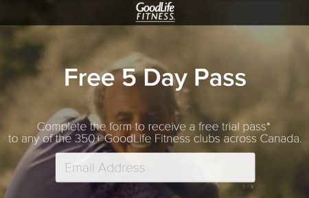 GoodLife Fitness FREE 5 Day Trial Pass