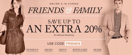 Hudson's Bay Friends & Family Sale - Extra 15-20 Off Almost Anything (Mar 30 - Apr 4)