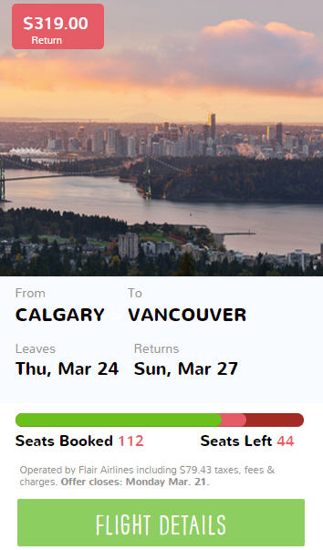 Jump On Flyaways Calgary to Vancouver Easter Weekend for only $319 (Up to 59 Off)