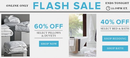 TheBay Flash Sale - 60 Off Pillows & Duvets, 40 Off Bed & Bath (Mar 29)