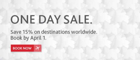 Air Canada One Day Sale - 15 Off Destinations Worldwide (Book by Apr 5)