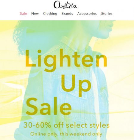 Aritzia Lighten Up Sale - 30-60 Off Select Styles (Apr 14-18)