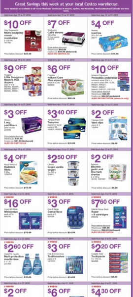 Costco Weekly Handout Instant Savings Coupons East (Apr 11-17)