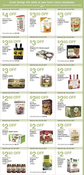 Costco Weekly Handout Instant Savings Coupons East (Apr 18-24)