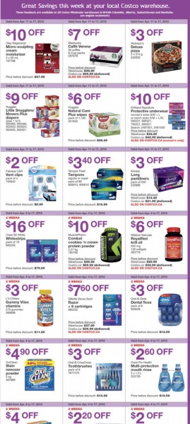 Costco Weekly Handout Instant Savings Coupons West (Apr 11-17)