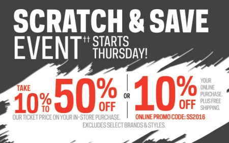 Sport Chek Scratch & Save Event (Apr 7-10)