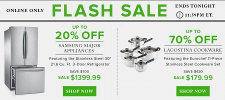 TheBay Flash Sale - Up to 70 Off Lagostina Cookware, Up to 20 Off Samsung Major Appliance (Apr 6)