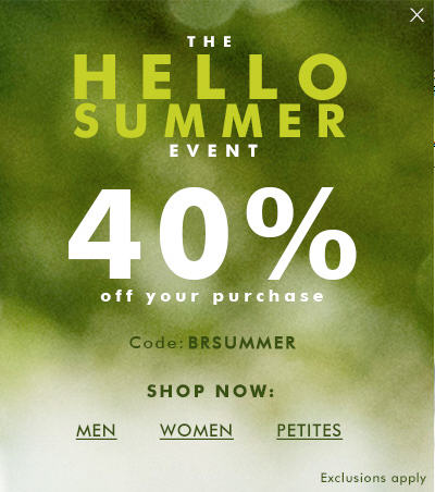 Banana Republic 40 Off Your Purchase Promo Code (May 17-23)