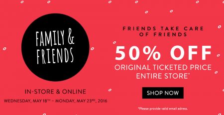 Bench Family & Friends Sale - 50 Off Entire Store (May 18-23)