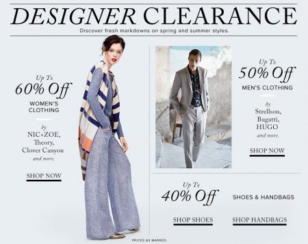 Hudson's Bay Designer Clearance Sale - Save up to 60 Off!