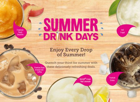 McDonald's Summer Drink Days 2016 - $1 Any Size Soft Drink